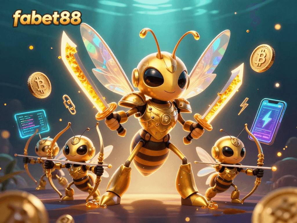 Bet big with fabet88: Experience thrilling gameplay featuring bee warriors and crypto elements.