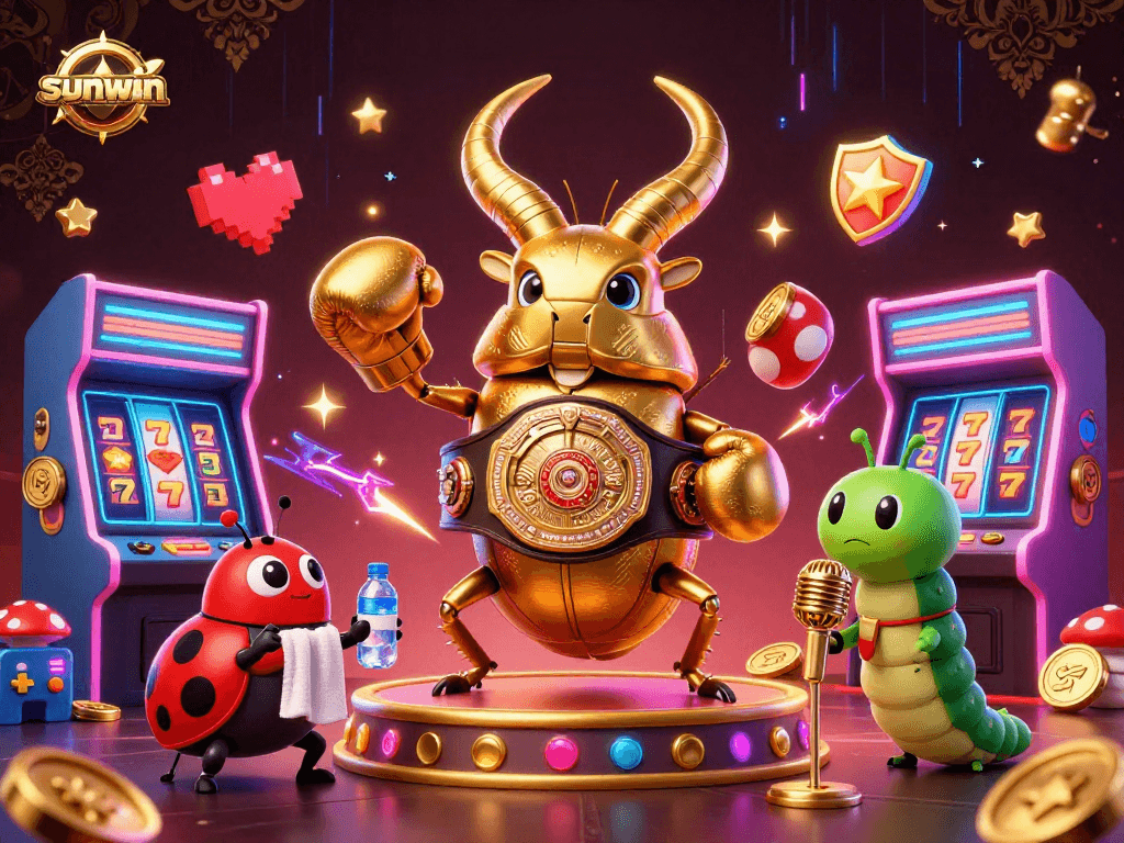 Engage with sunwin as a giant stag beetle faces off in an epic gambling showdown.