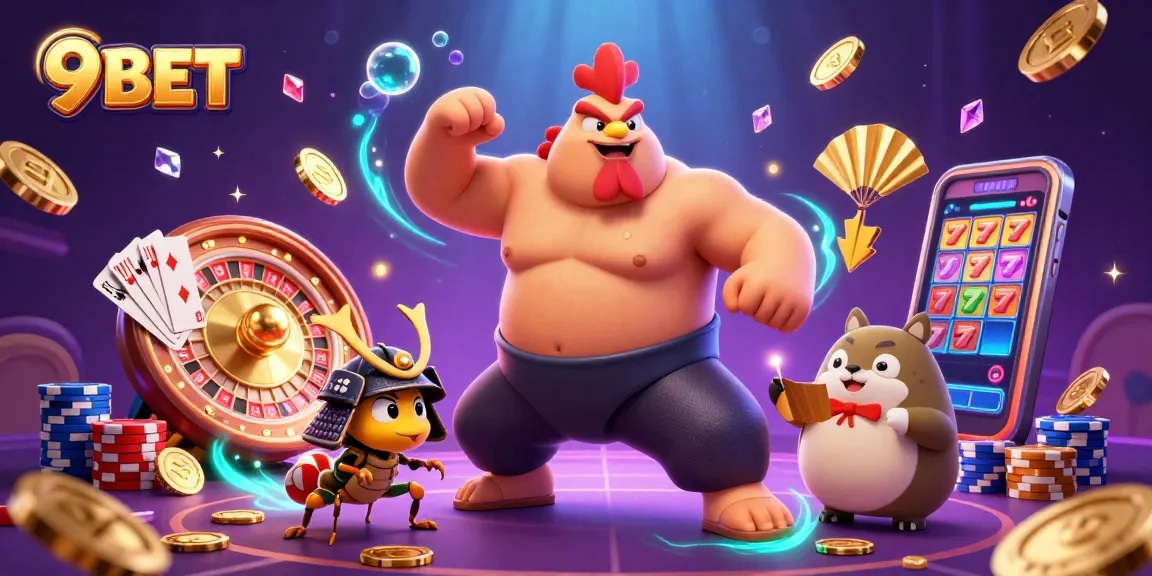 Engage in thrilling gameplay at 9 BET with dynamic casino action featuring exciting characters and vibrant elements.