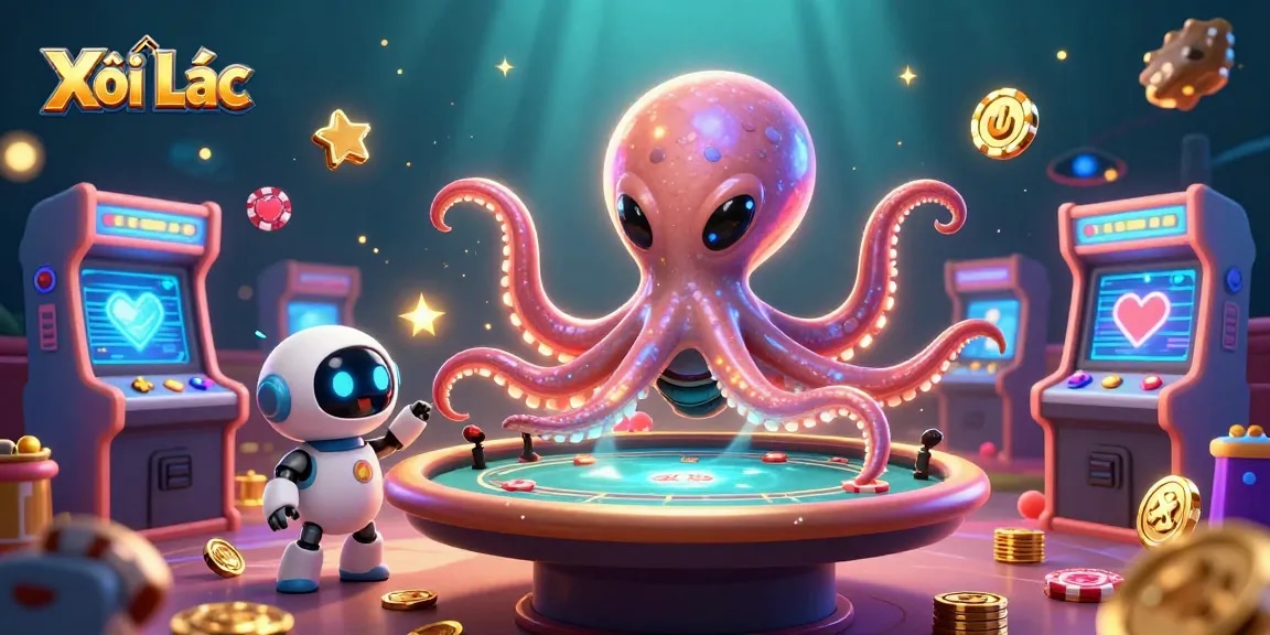 Xôi Lạc offers a thrilling experience with vibrant casino elements and excitement surrounding alien characters.