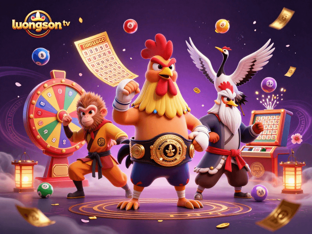 Experience thrilling gameplay on luongson tv with colorful lottery dynamics and festive characters.