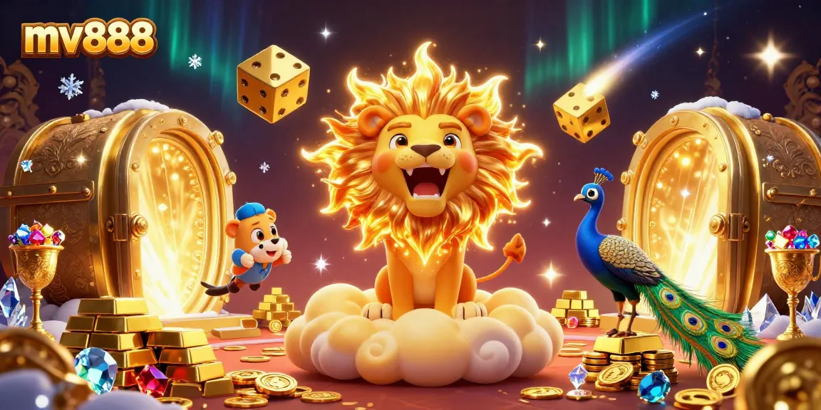 Experience thrilling jackpots with mv888's golden lion and vibrant casino treasures.