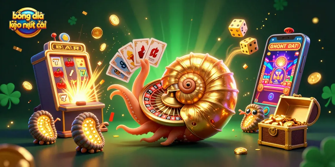Bet on bóng đá kèo nhà cái while enjoying a dazzling 3D casino scene featuring a giant nautilus roulette.