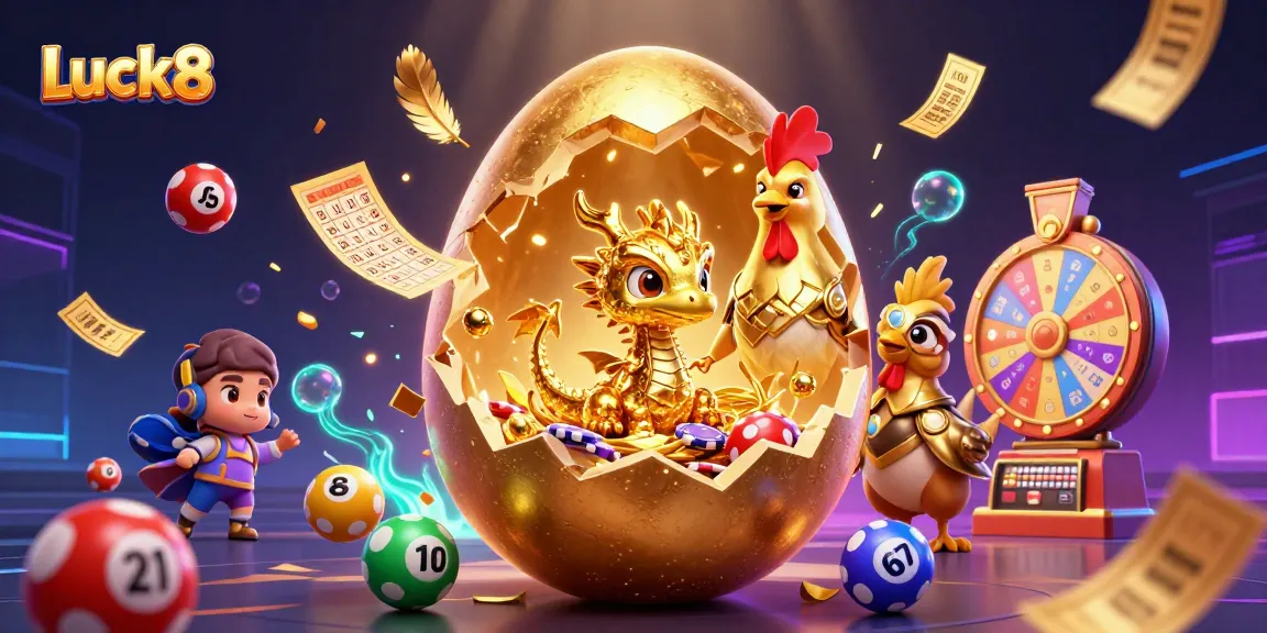 Experience the excitement of Luck8 with a golden dragon and dynamic casino elements in action.