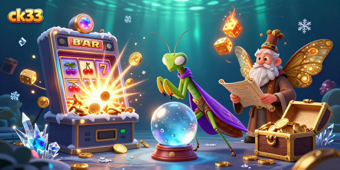 Experience thrilling gameplay at ck33 with a vibrant scene of fortune tellers and jackpots.