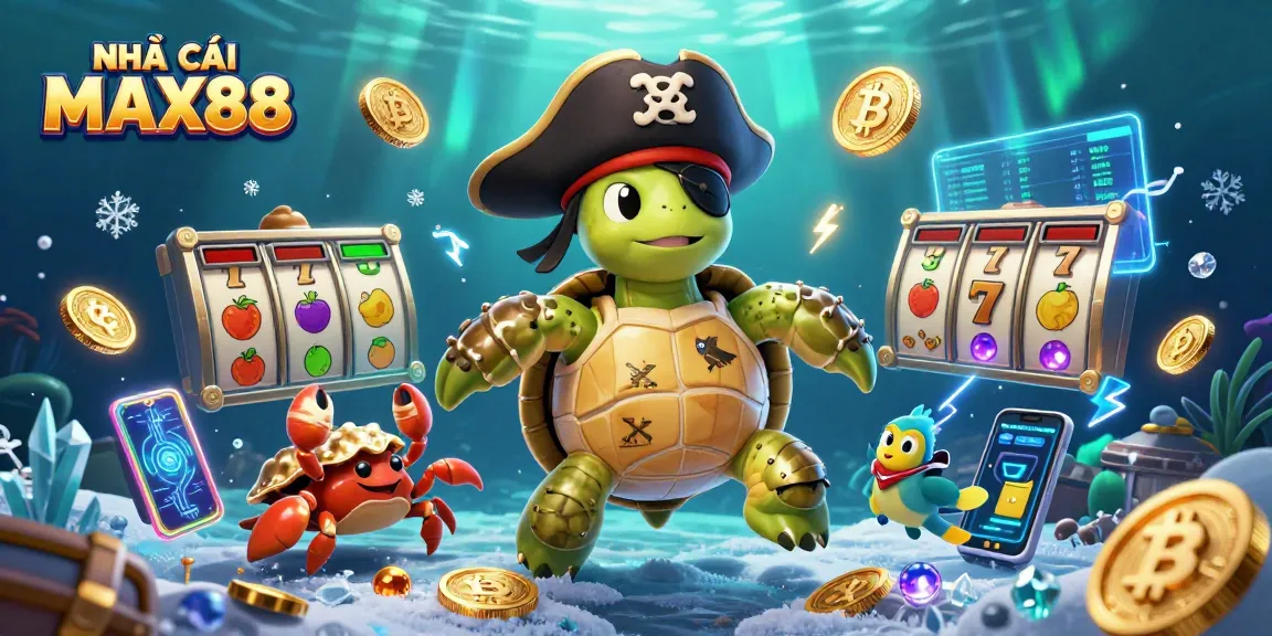 Engage with NHÀ CÁI MAX88's exciting slot games featuring cartoon characters and crypto elements.