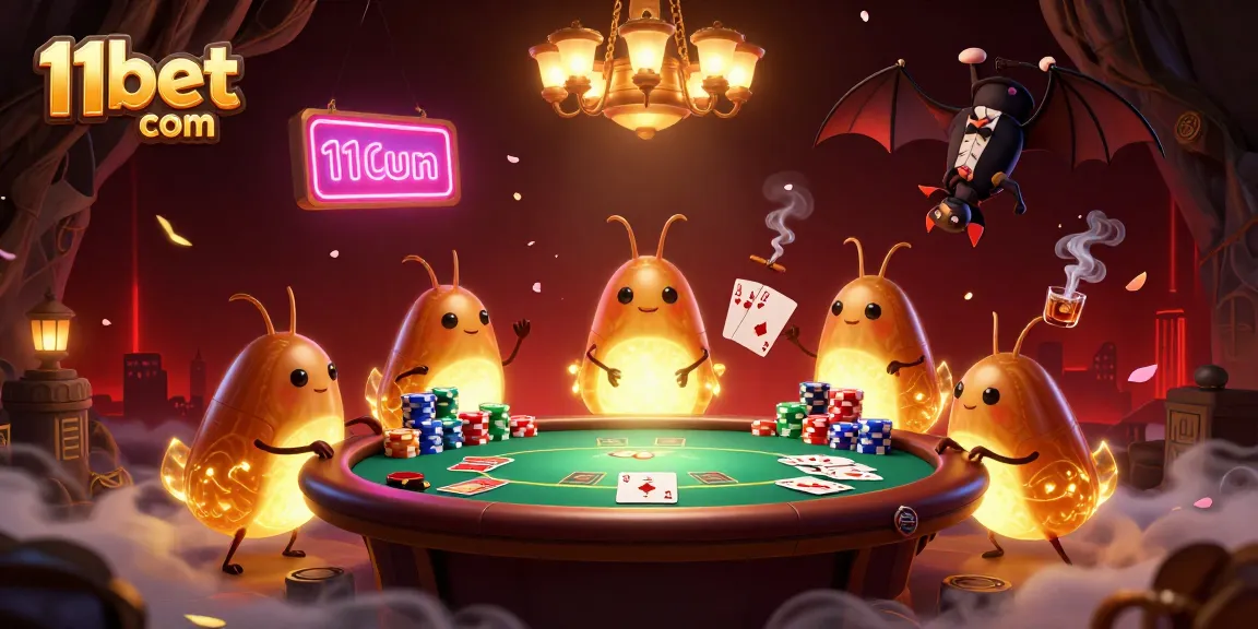 Experience thrilling gameplay at 11bet com with vibrant poker action illuminated by bioluminescent glowworms.