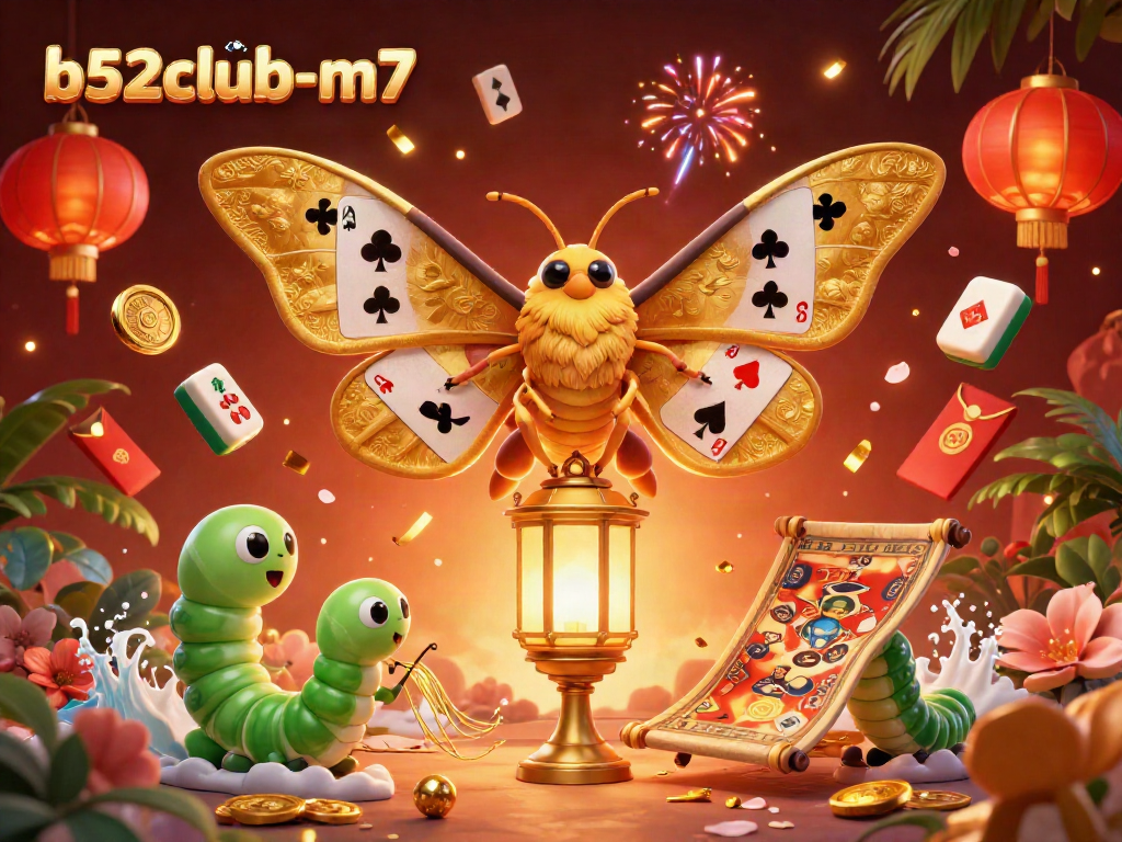 Engage in winning strategies with b52club-m7, featuring a colorful casino scene with vibrant characters and elements.