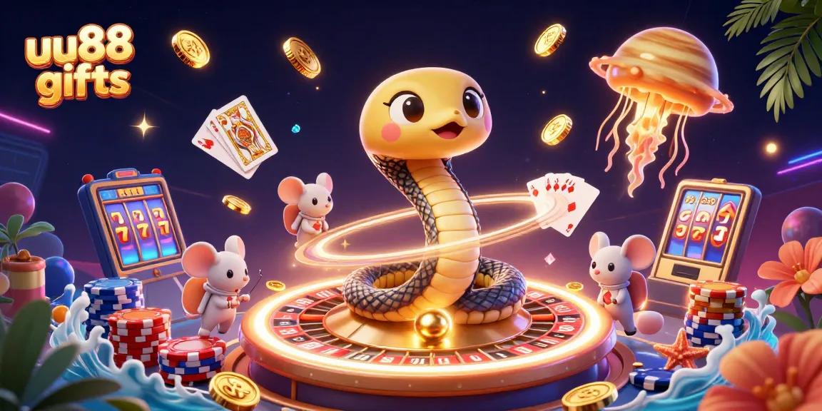 Experience the thrilling cosmos of uu88 gifts with cheerful cartoon mice betting in a galactic casino scene.