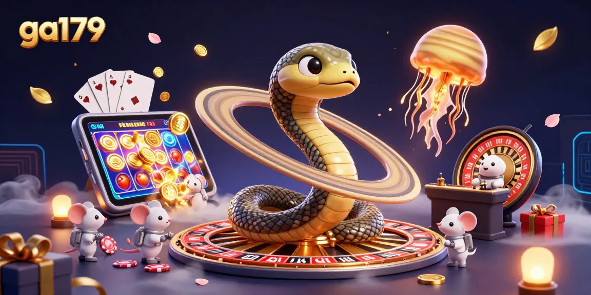 Experience thrilling betting action at ga179 with a vibrant 3D scene featuring cosmic gaming elements.