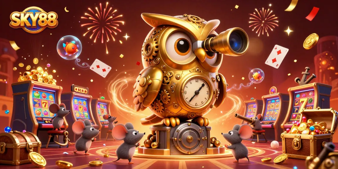 Engage with thrilling casino experiences at SKY88 featuring vibrant characters and dynamic game elements.