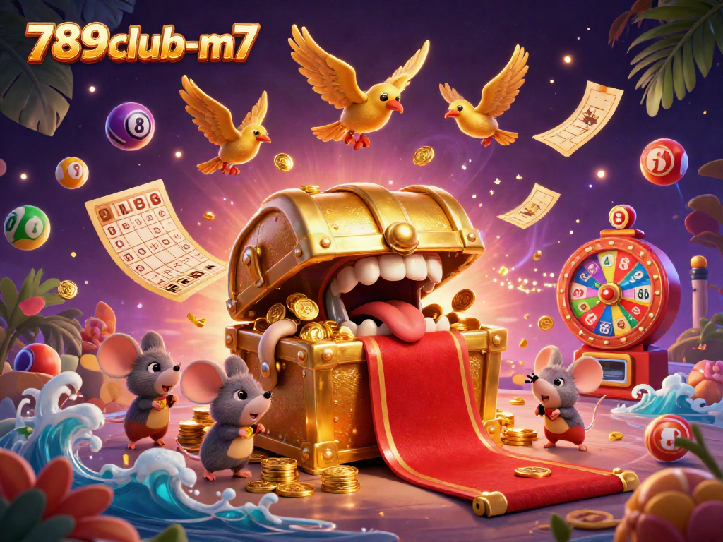 Engage in thrilling games at 789club-m7 with dynamic lottery elements and vibrant characters.