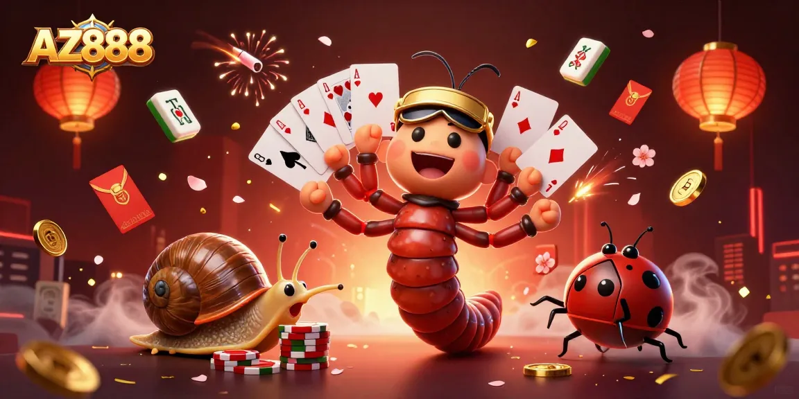 Experience thrilling gameplay with AZ888's 3D casino characters engaging in a vibrant scene filled with energy.