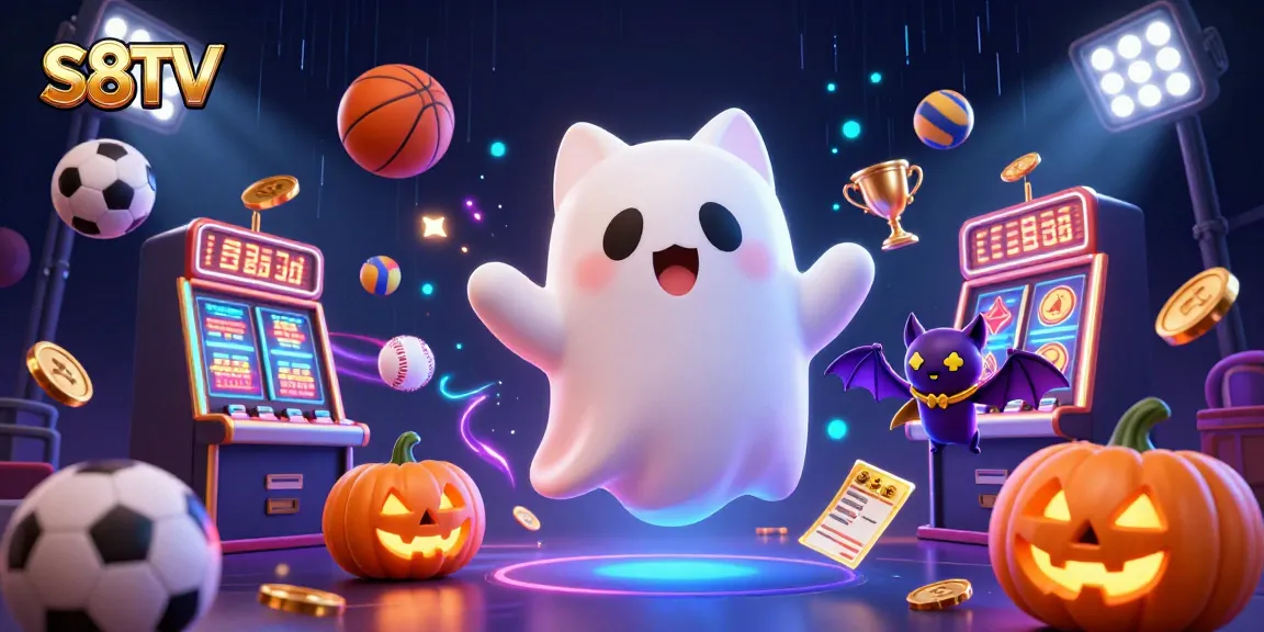 S8TV delivers thrilling live sports action with a 3D ghost cat and dynamic gaming elements.