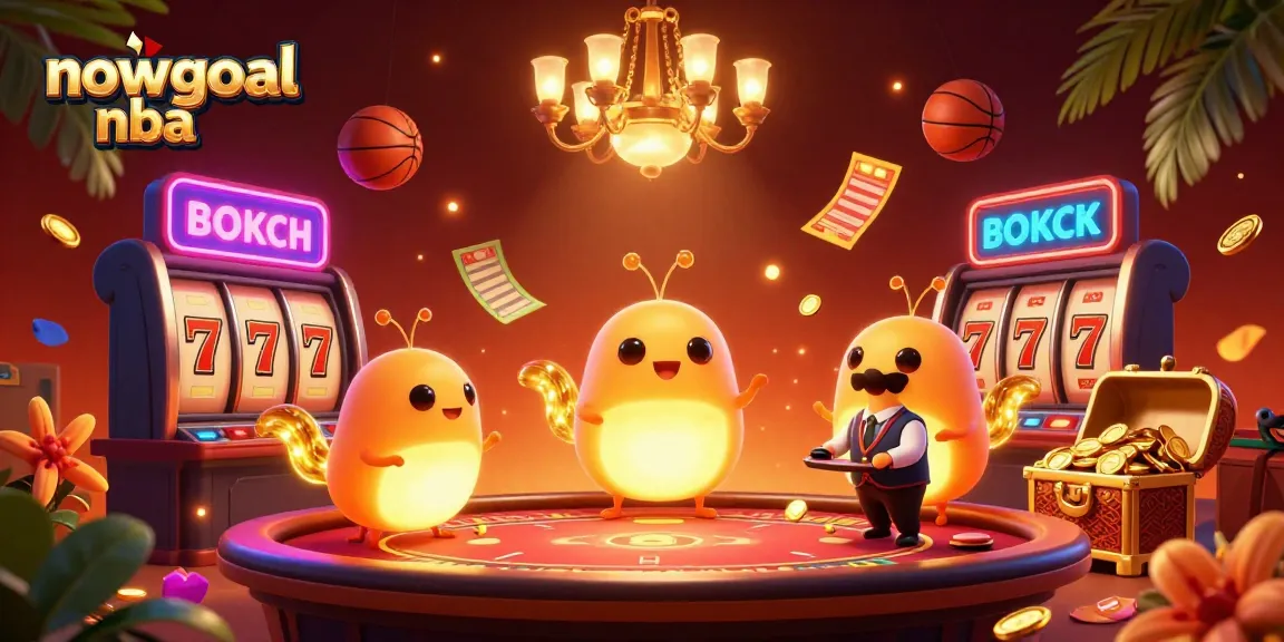 Experience fast-paced action with nowgoal nba as bioluminescent glowworms light up a casino environment.