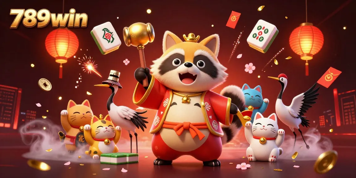Experience thrilling moments with 789win's vibrant gaming scene featuring festive characters and rich casino elements.
