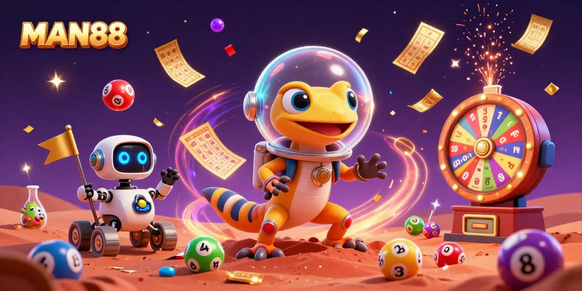 Experience the thrill of winning at MAN88 in a vibrant cosmic casino scene.