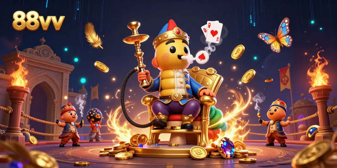 88vv immerses players in an exhilarating scene with vibrant casino elements and dynamic characters.