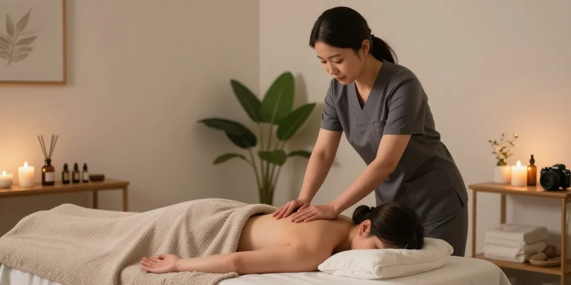 Experience premium 영등포출장마사지 with a professional therapist creating a serene home spa atmosphere.