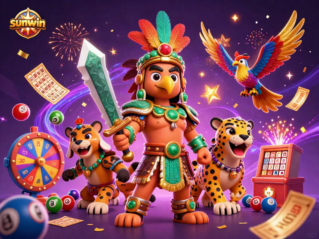 Experience thrilling gameplay with sunwin in a colorful, dynamic casino-themed scene.