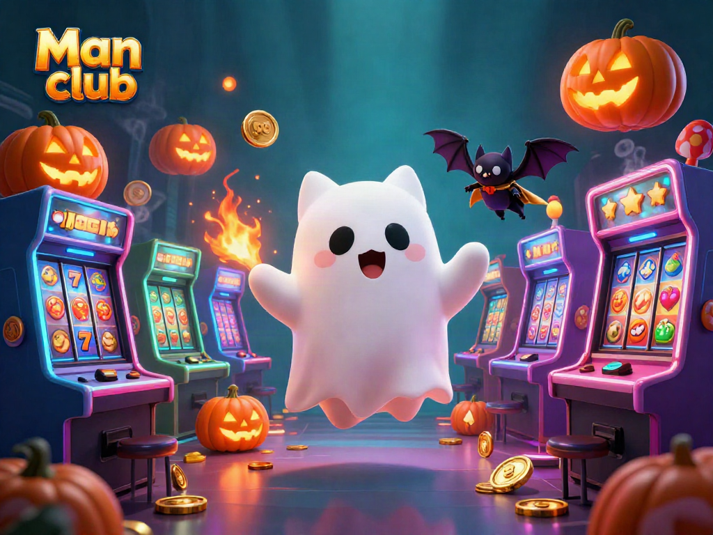 Experience thrilling games at Man club with vibrant symbols and engaging characters in a modern casino.