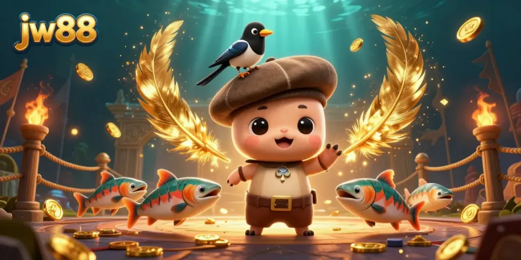 Experience the fun of jw88 online casino with vibrant characters and dynamic gaming elements.