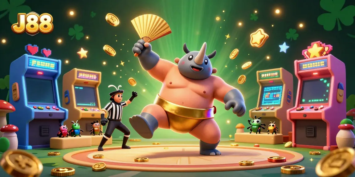 Experience excitement with J88 as a majestic beetle champion competes in a vibrant casino scene.
