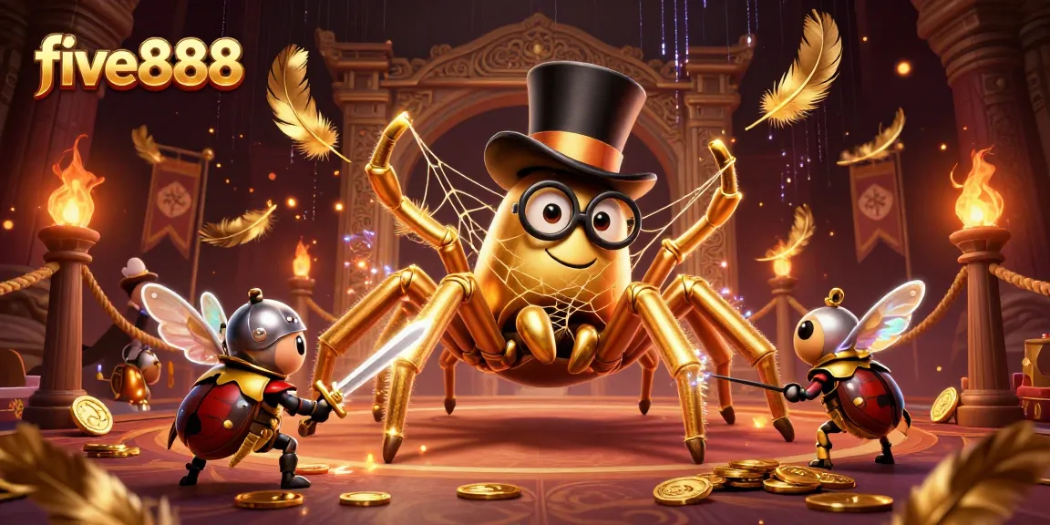 Engage with the thrilling atmosphere of five888, showcasing epic characters and dynamic casino elements.
