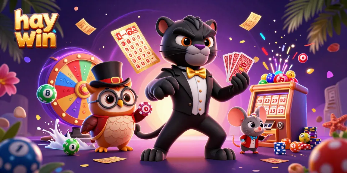 Experience excitement at hay win with a charming black panther and colorful lottery action!