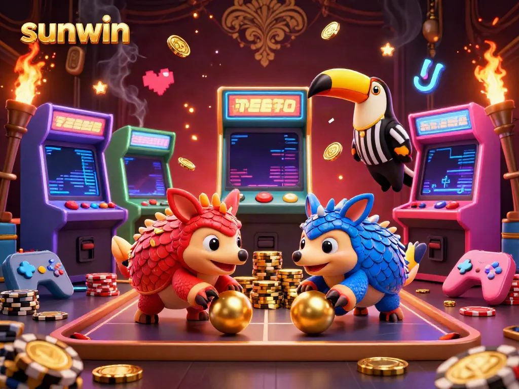 Experience the excitement of sunwin with our vibrant 3D pangolin showdown featuring dynamic casino elements.