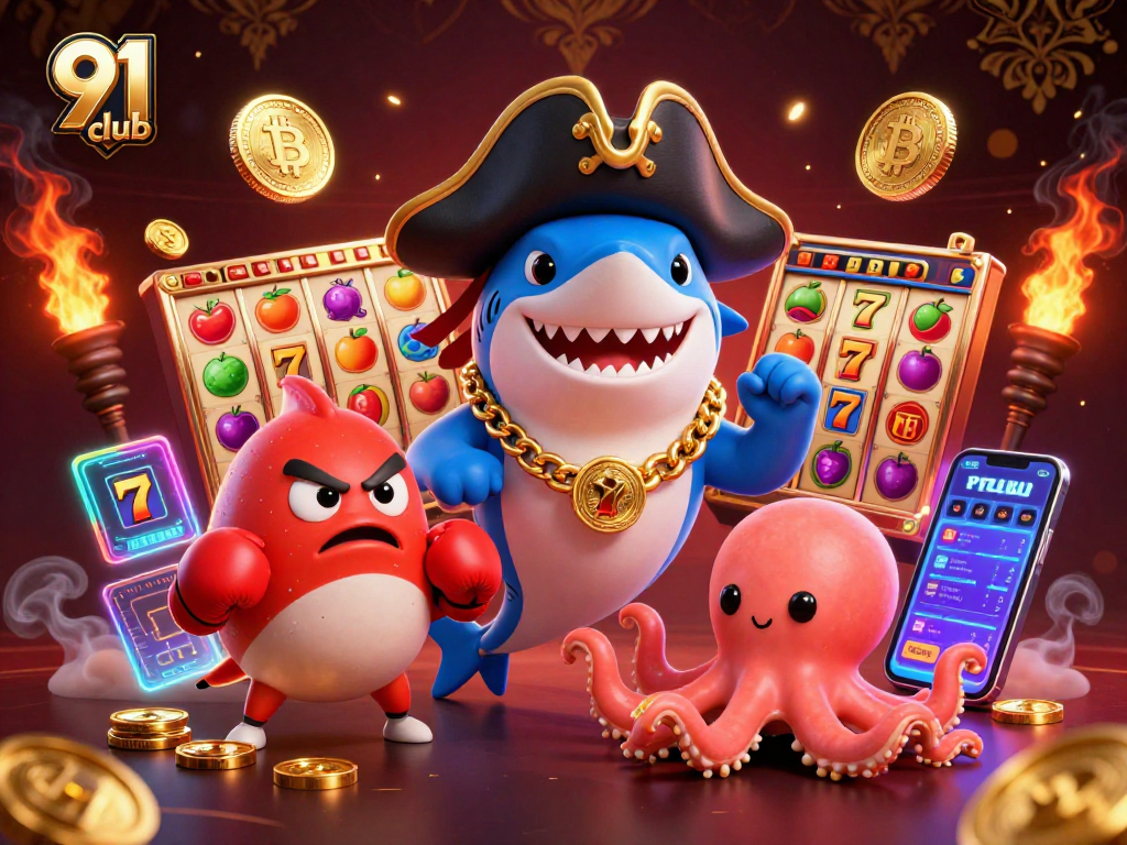 Spin the reels and win big with 91 club's exciting slot games and dynamic characters!