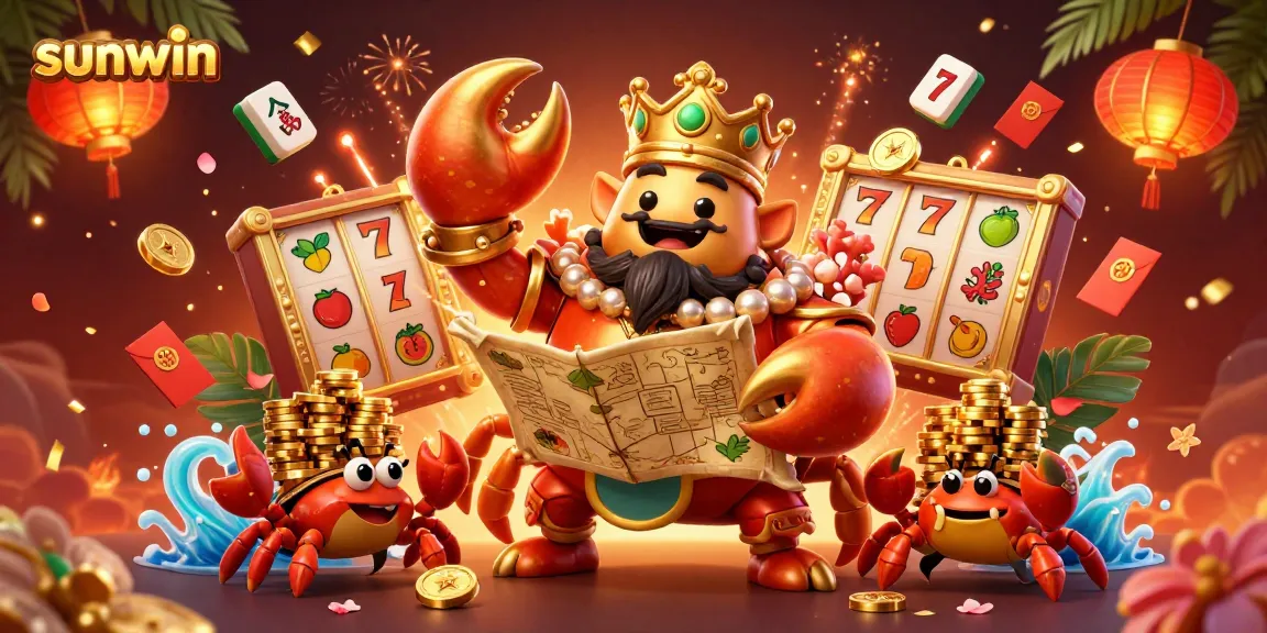 Experience high-stakes action at sunwin with the golden crab emperor and vibrant slot elements.