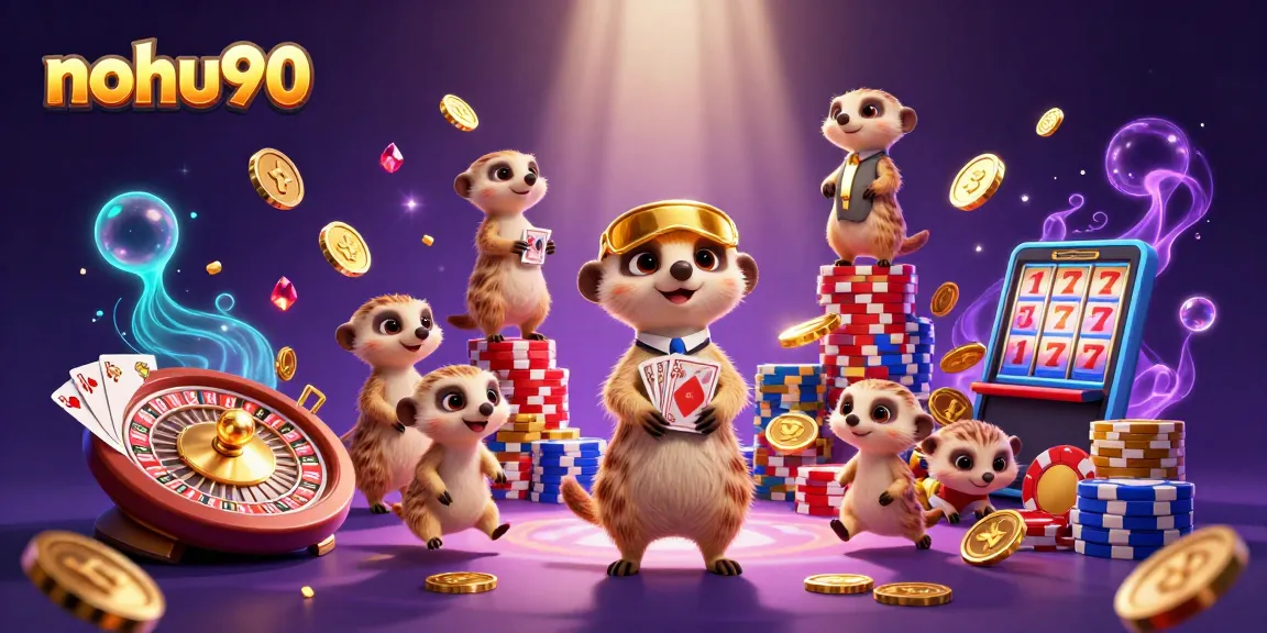 Experience thrilling wins at Nohu90 with vibrant meerkats in an exciting casino showdown.