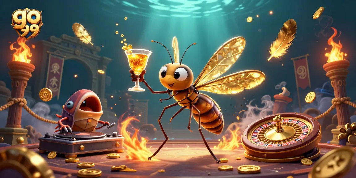 Experience thrilling moments at go 99 with a captivating casino scene featuring unique characters.
