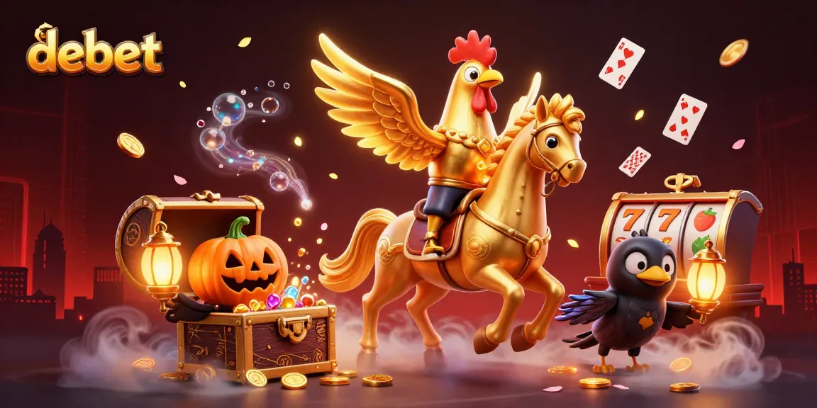 Experience debet gaming thrills with a lively scene of casino action featuring colorful characters and vibrant elements.
