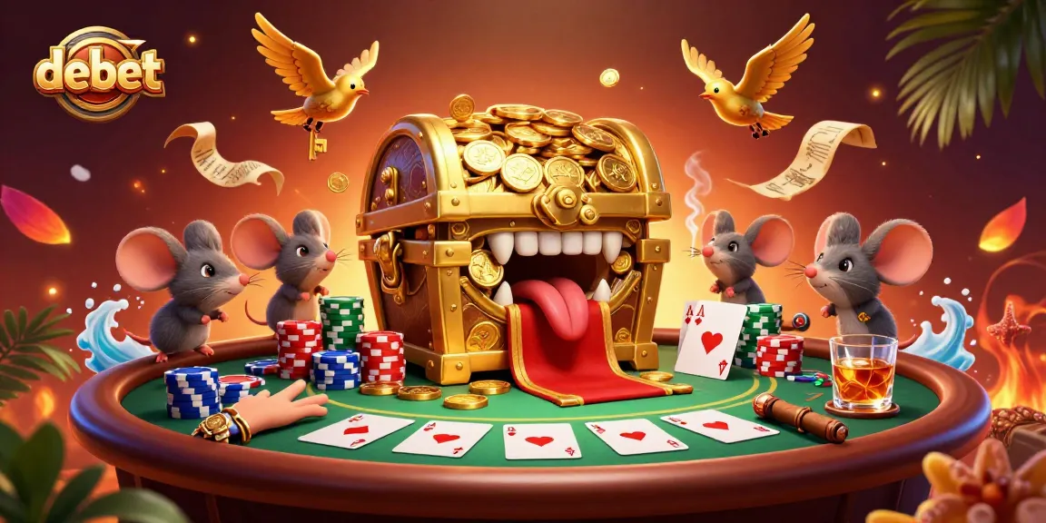 Discover the vibrant debet casino scene with adventurous mice and golden treasures.