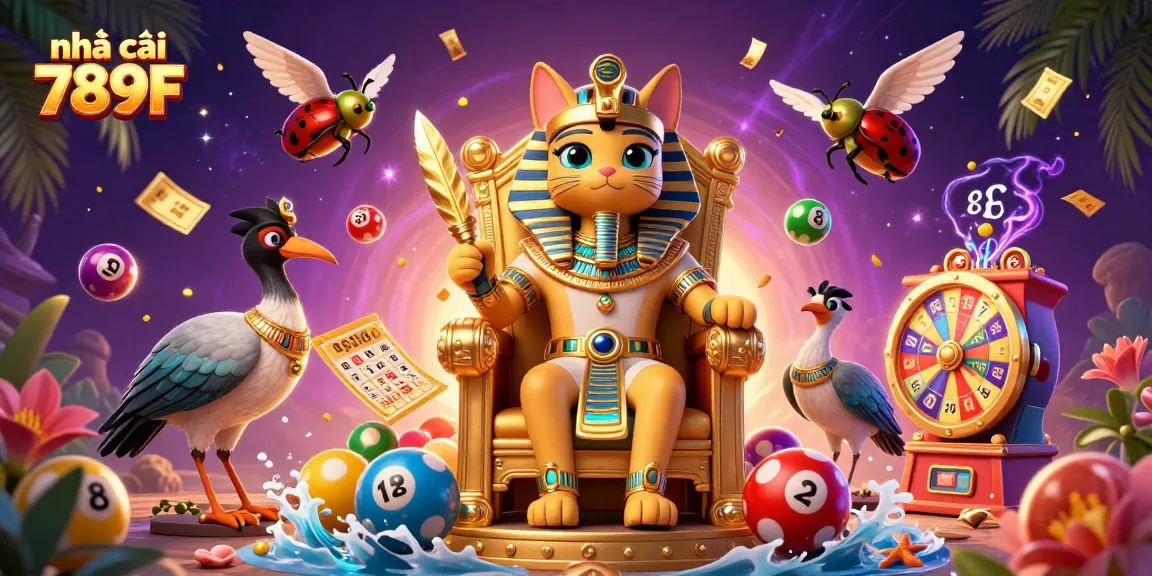 Enhance your gaming experience at nhà cái 789F with vibrant lottery elements in this rich 3D illustration.