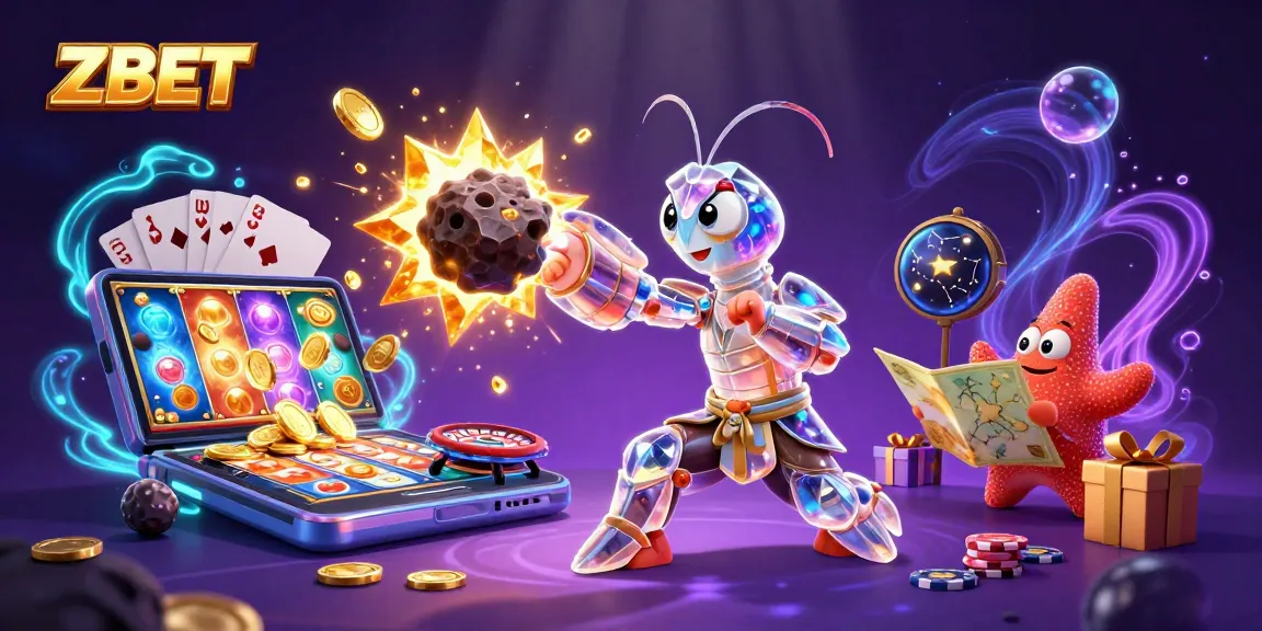 Engage in thrilling ZBET action with a galactic samurai and starfish amidst winning gems and colorful games.