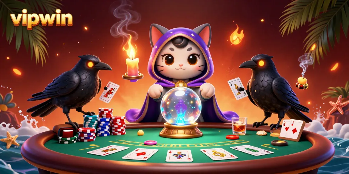 Engage in thrilling gameplay with vipwin's vibrant and dynamic casino scene featuring poker elements.