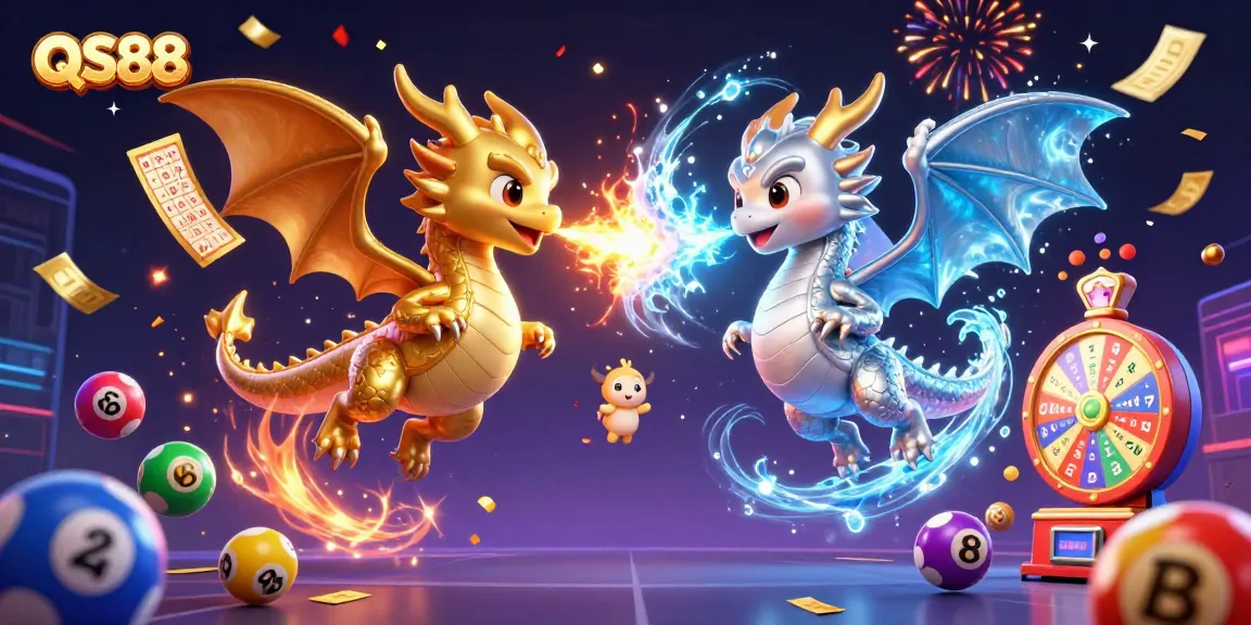 Engage with thrilling QS88 games while observing a dazzling casino-themed dragon display.