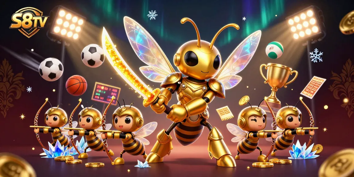 S8TV showcases a vibrant 3D sports betting scene with dynamic characters and action-filled elements.