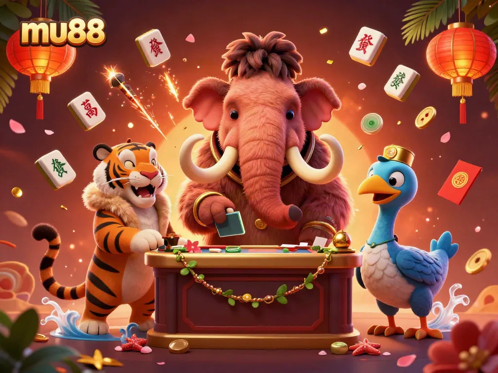 Experience the vibrant mu88 casino scene with our mammoth bouncer, saber-tooth VIP, and dodo doorman.