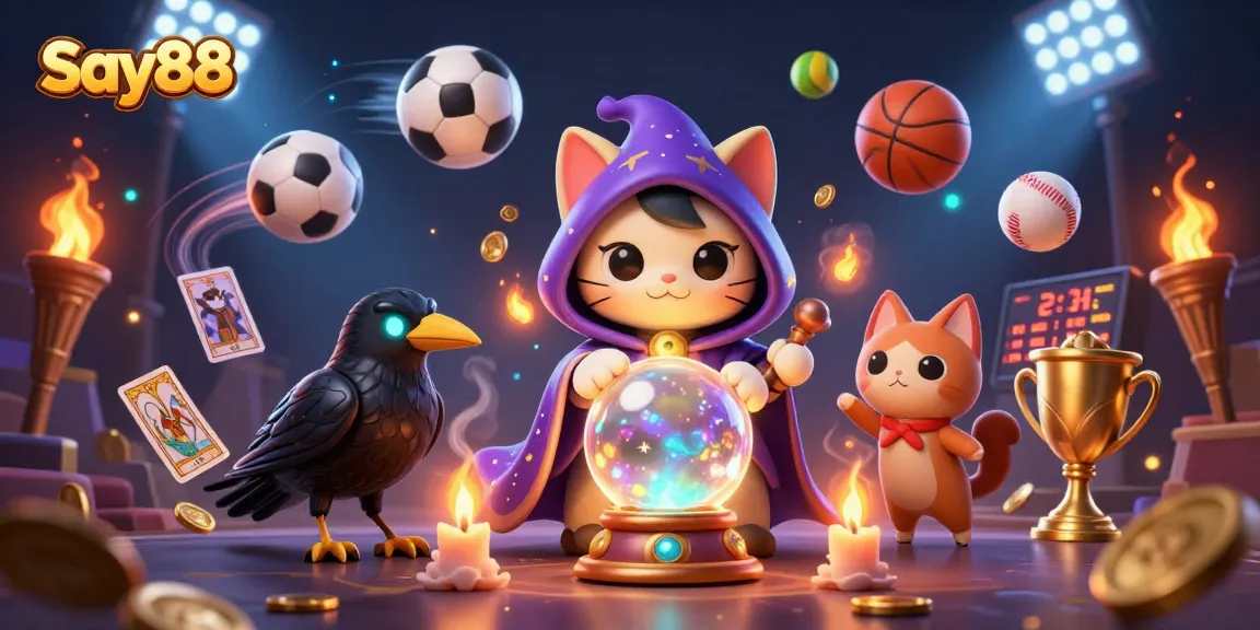 Engage with Say88 in a thrilling 3D scene of mystical characters illuminating the casino gaming experience.