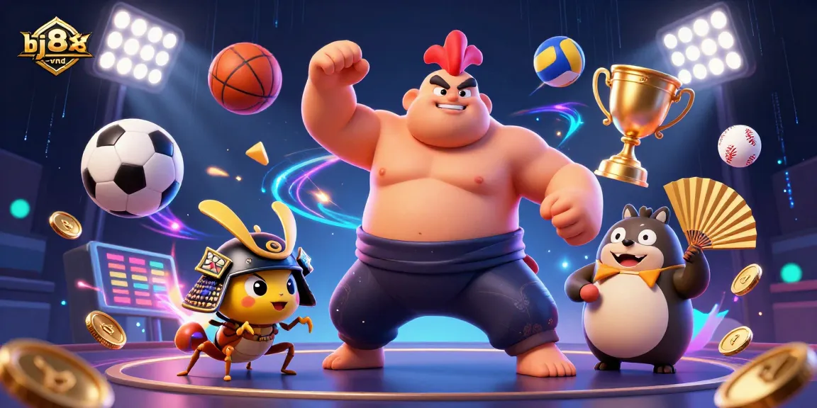 Experience the excitement of sports betting with bj88-vnd featuring dynamic characters and vibrant game elements.
