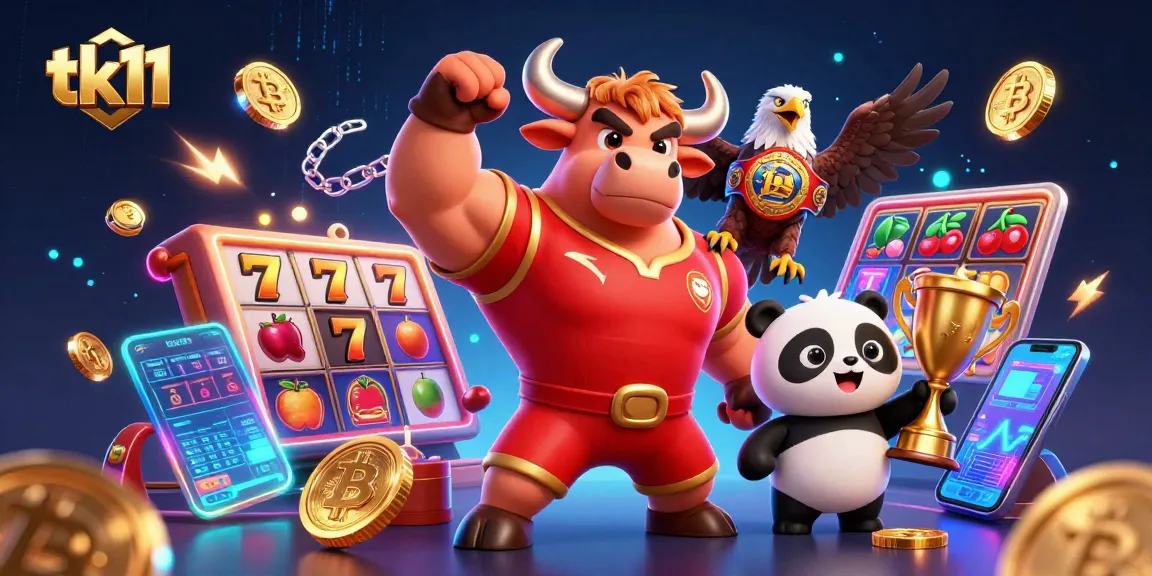 Experience thrilling tk11 gaming with rich 3D visuals of vibrant characters and casino elements.