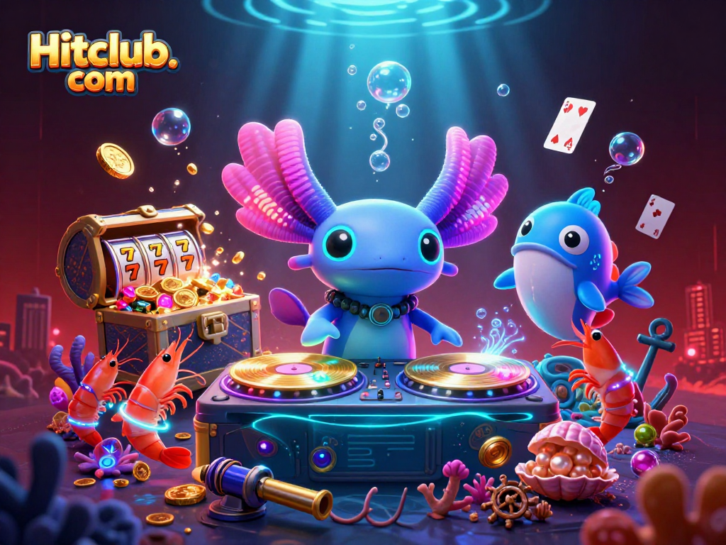 Experience explosive wins at Hitclub. com with vibrant 3D underwater casino illustration showcasing thrilling games.