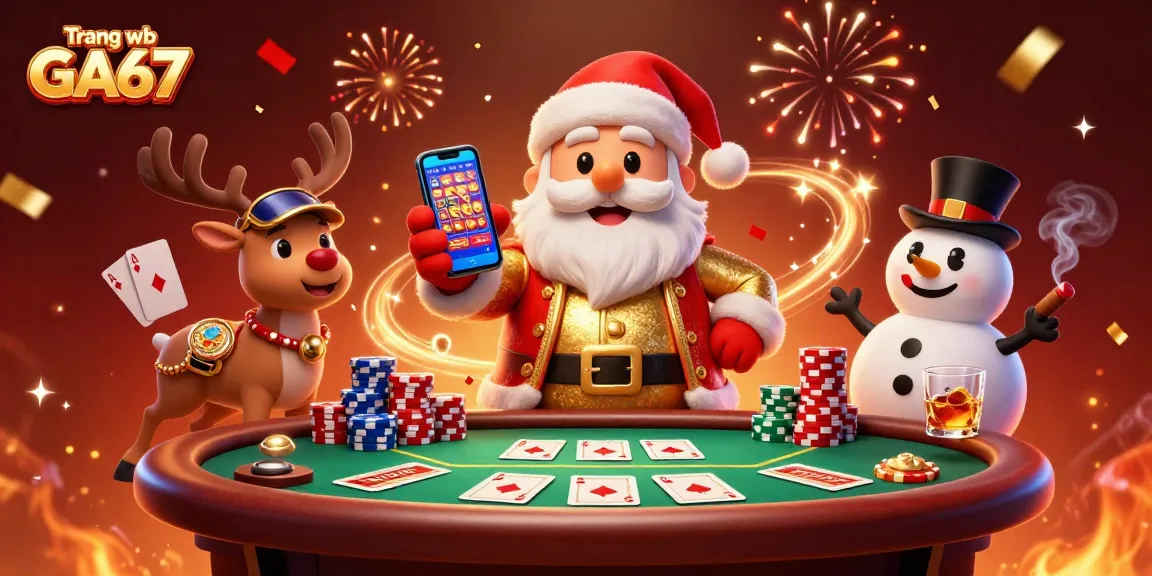 Engage in exciting actions at Trang web GA67 casino with Santa and friends celebrating jackpot wins.