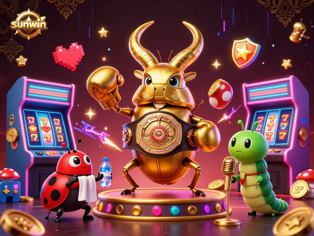 Engage with sunwin as a giant stag beetle faces off in an epic gambling showdown.