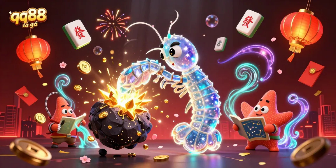 This vibrant illustration portrays qq88 là gì with dynamic gambling elements and characters for an exciting online casino experience.