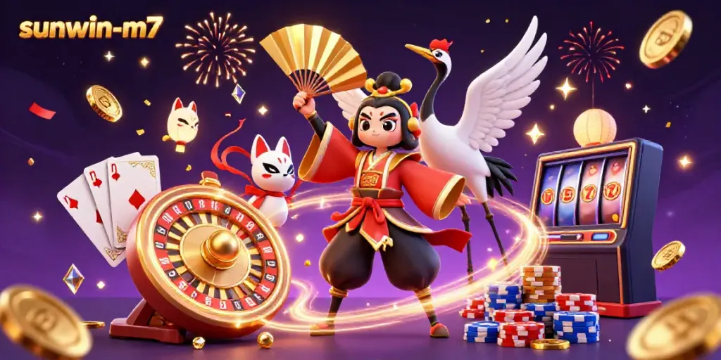 Experience big wins with sunwin-m7 while enjoying vibrant casino action featuring kabuki warriors and fortune elements.